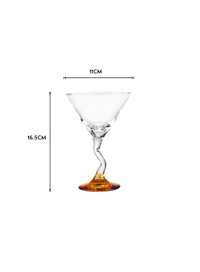 LIBBEY 🍸 Libbey Colored Base Martini Glass Set – 4 Elegant Glasses | 274ml Capacity – 11cm Diameter – 16.5cm Height - Image 5